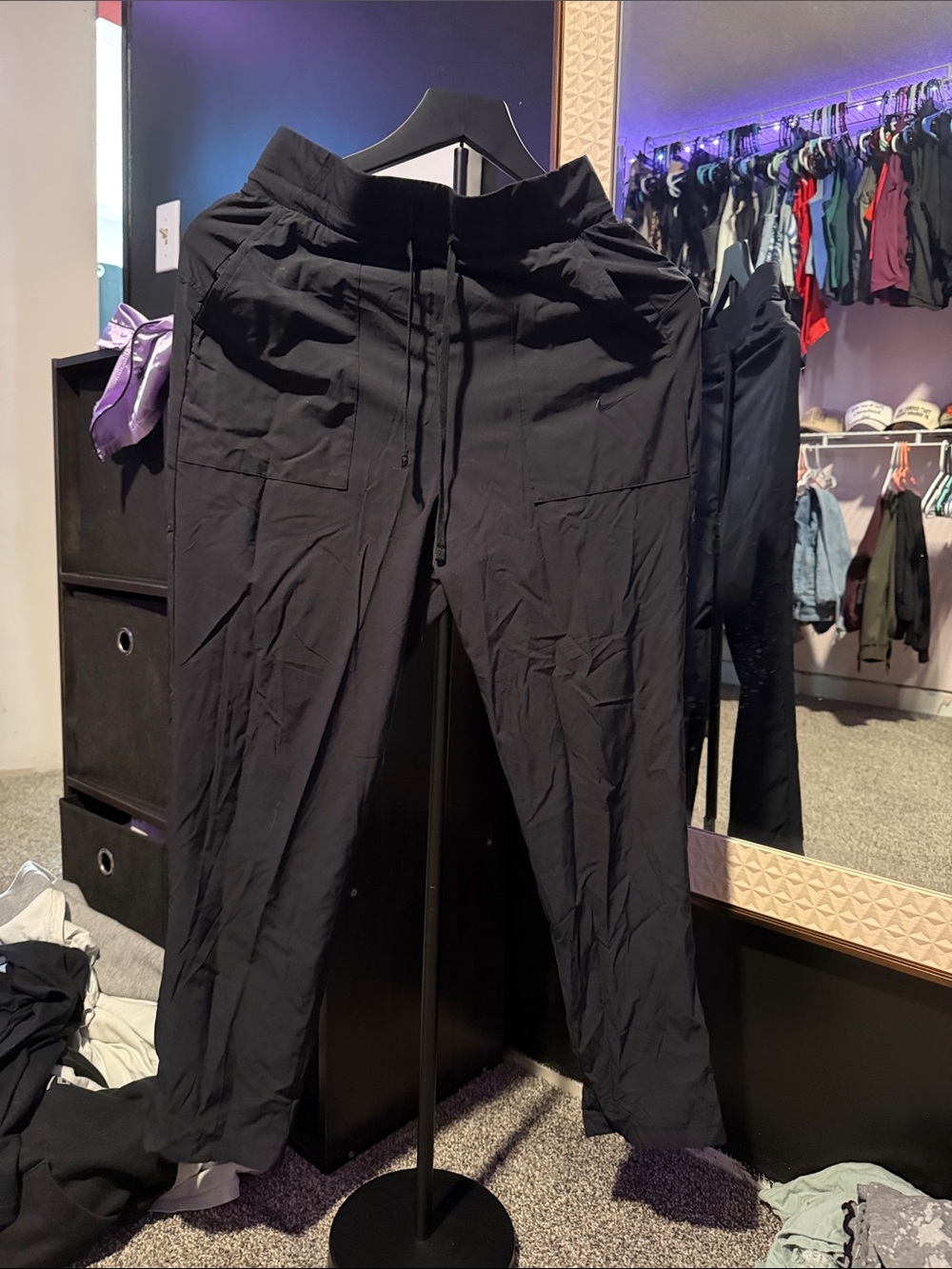 Nike black Drawstring Casual Pants